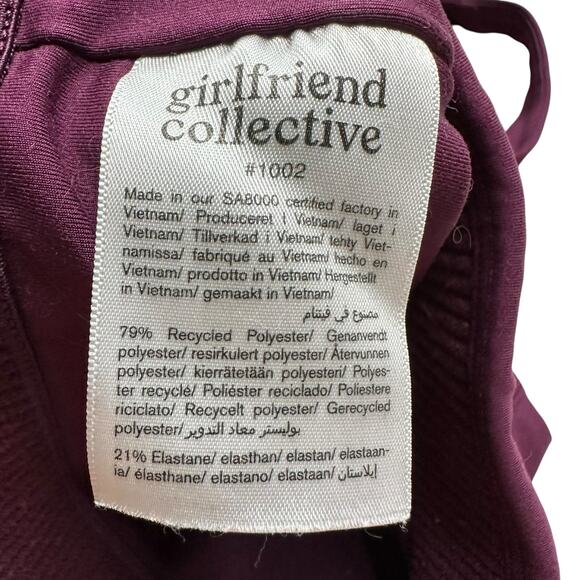 GIRLFRIEND COLLECTIVE Burgundy Purple Workout Gym Sports Bra Women's Size Small - Picture 3 of 4